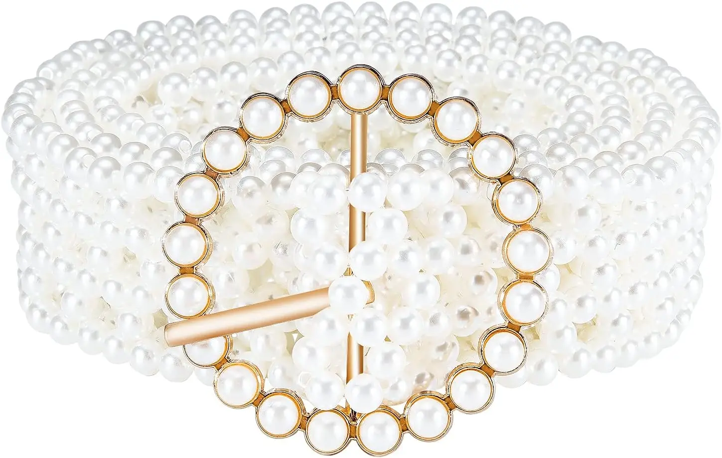 95 cm lange Perlengürtel, Geschenk für Frauen, Hochzeit, Schärpengürtel für Kleid, Kristall-Strassstein, gebrochenes Weiß, Taillenkette – Detail 4