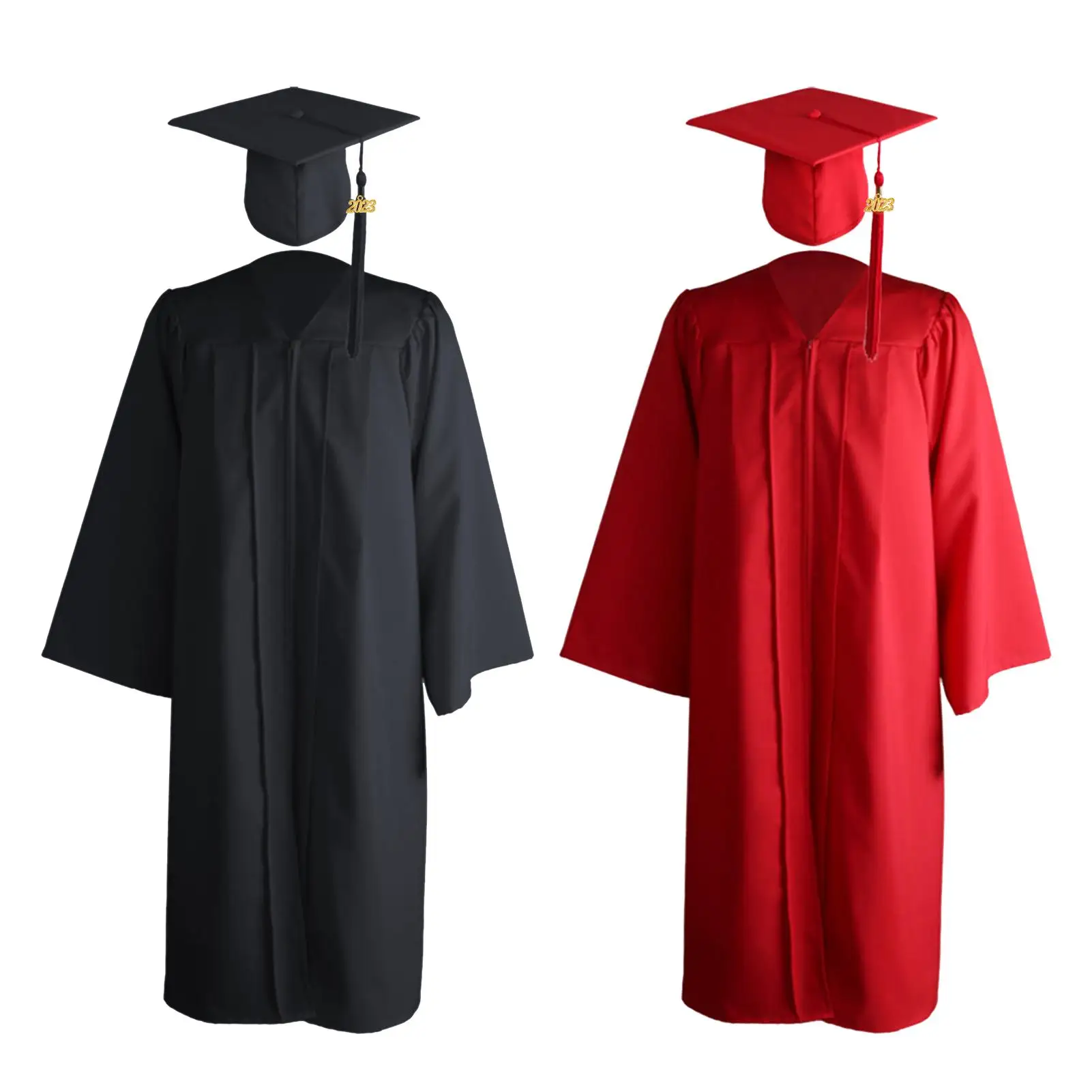 Vestido De Graduación Para Niños Y Niñas - Bata Con Sombrero Y Borla, Unisex, Tallas 4-10 Años, Varios Colores (Rosa, Talla 8)