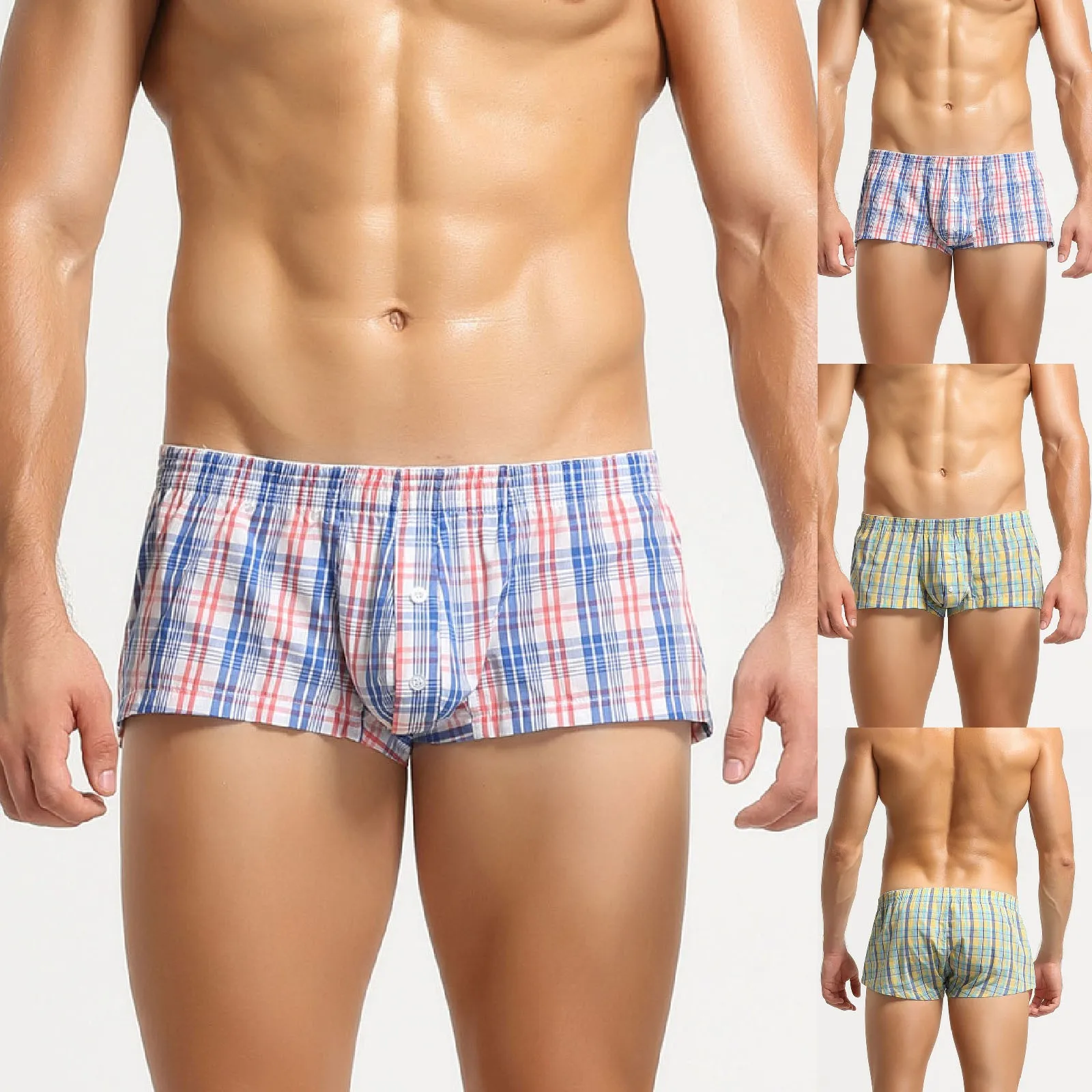 

Мужские повседневные Модные клетчатые брюки, домашние шорты, удобное свободное Мужское нижнее белье