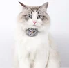 Cat Collar Adjustable Bow Tie Cat Flower Collar Safety Button Tie Necklace Puppy and Cat Gift Pet Accessories Puppy Collar 5