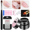 Nail Extension Fibers Gel Set Quick Nail Repair Constructed Adhesive Nail Care, Nail Fiber Rubber Base Gel Lasting Manicure Tool 1