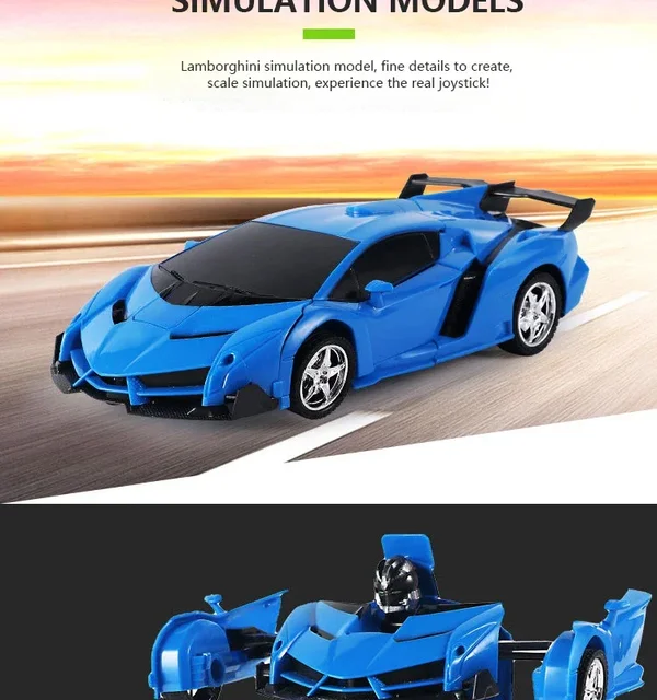 Coche RC Transformable Robot Araña – 2.4 GHz, Giro 360°, Luces Y Sonido, Batería Dual, Regalo Para Niños +3 Años