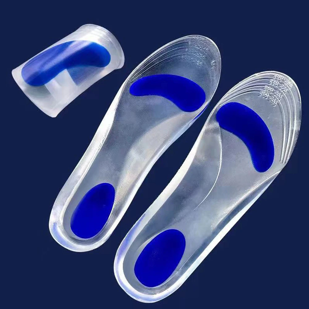 SiliconeGelMedicalInsolesforShoesMenWomenFlatFootArchSupport