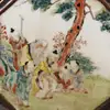 Qing Dynasty Qianlong Yellow Glaze Pastel Figure Square Flat Vase Antique Old Porcelain Home Decoration Collection OrnamentZC803 5