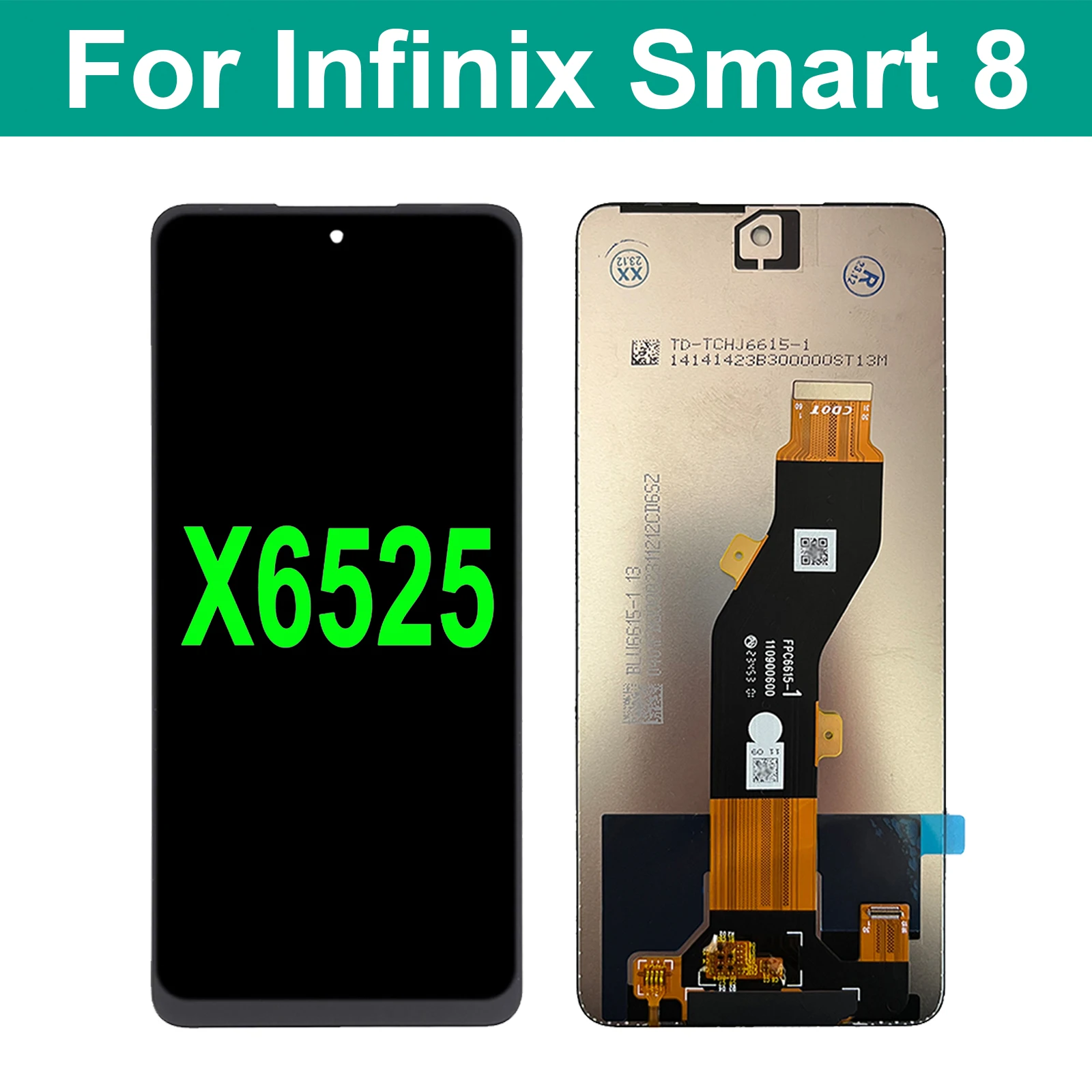 

Original 6.6'' For Infinix Smart 8 X6525 LCD Display Touch Screen Digitizer Assembly