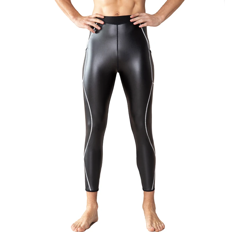 Body Shaper Waist Trainer Men Fashion Leather Jacket Pants Shirt