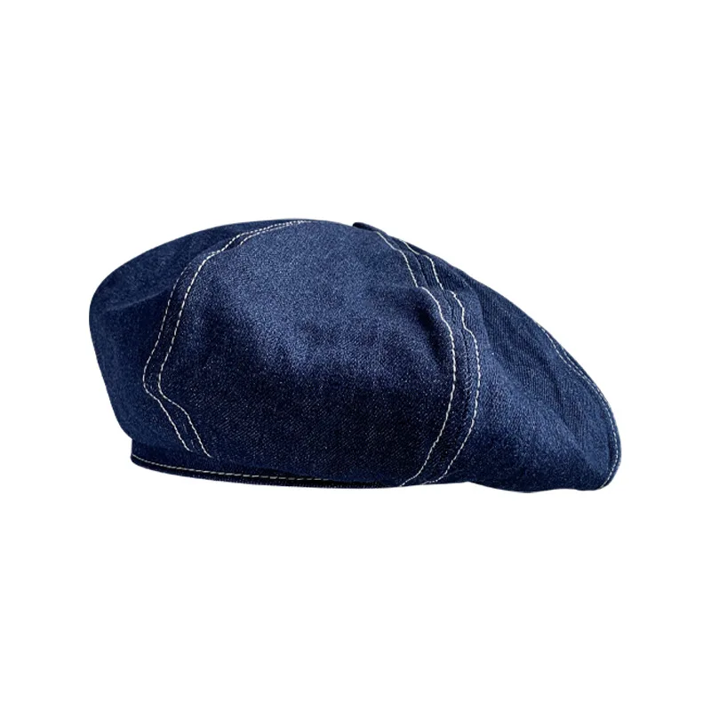 Damen Denim Französische Beret Künstler Beret Hut Produktbild-Vorschau 8