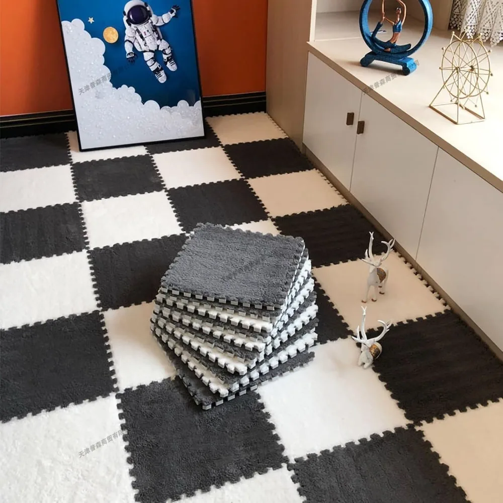 20Pcs Baby Play Mat Family Children's Room Game Carpet Baby Mat EVA Foam Soft Plush Interlocking Anti-Slip Kids Sports Floor Mat