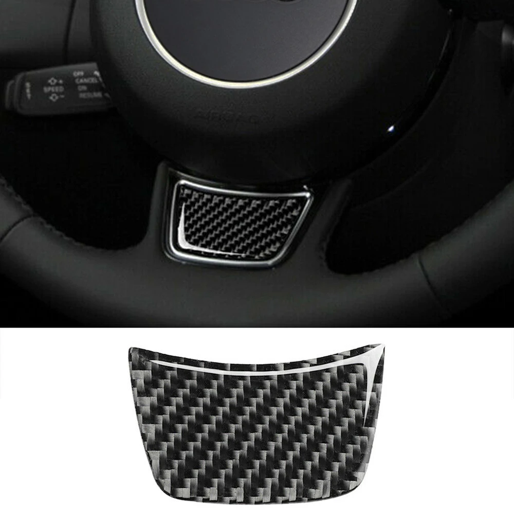 Auto Per Audi A6 C7 12-18 A7 A4L A3 Q3 Q5 Adesivo Volante Trim Decorazione In Fibra Di Carbonio Allroad Sportback Accessori Auto