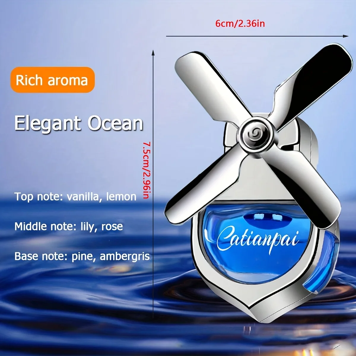 Four-Leaf Fan Car Fragrance Diffuser Pendant - Light Scent & Decorative Deodorizer