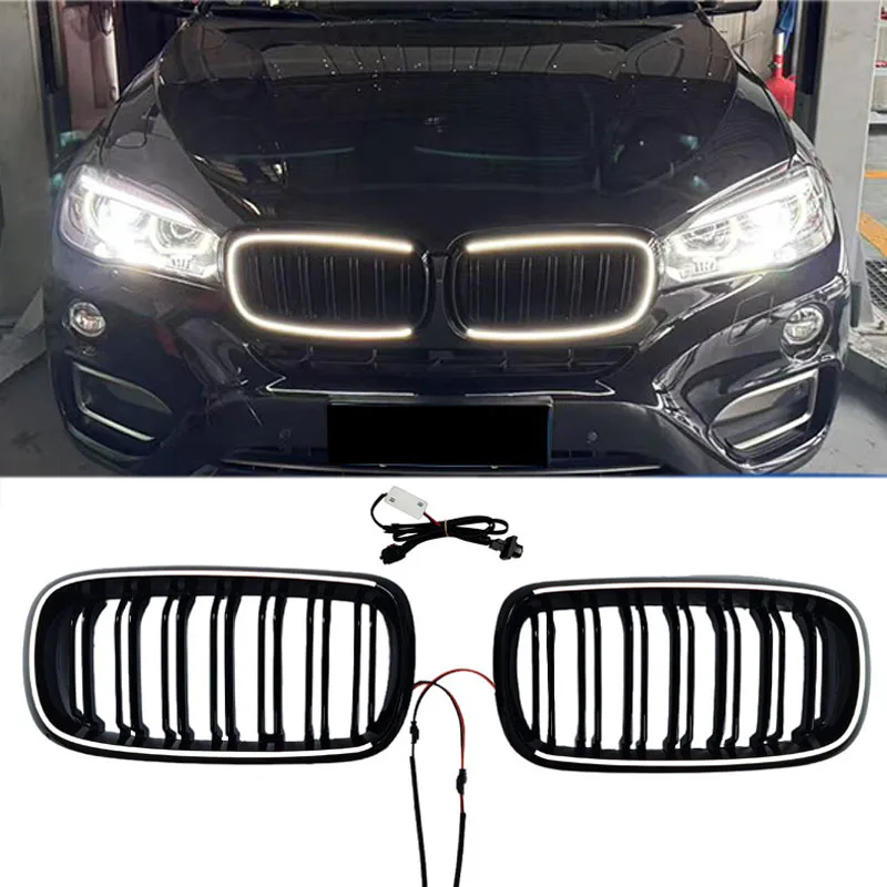 Tiras Decorativas Para Parrilla De BMW X5 E70 2008-2013 – Colores M, 3 Piezas De ABS