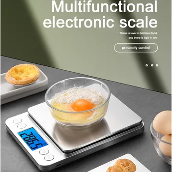 Stainless Steel Kitchen Scale Electronic Scale Gram Scale Baking Scale High Precision 0.01g Accurate Balance Small Food Scale 1