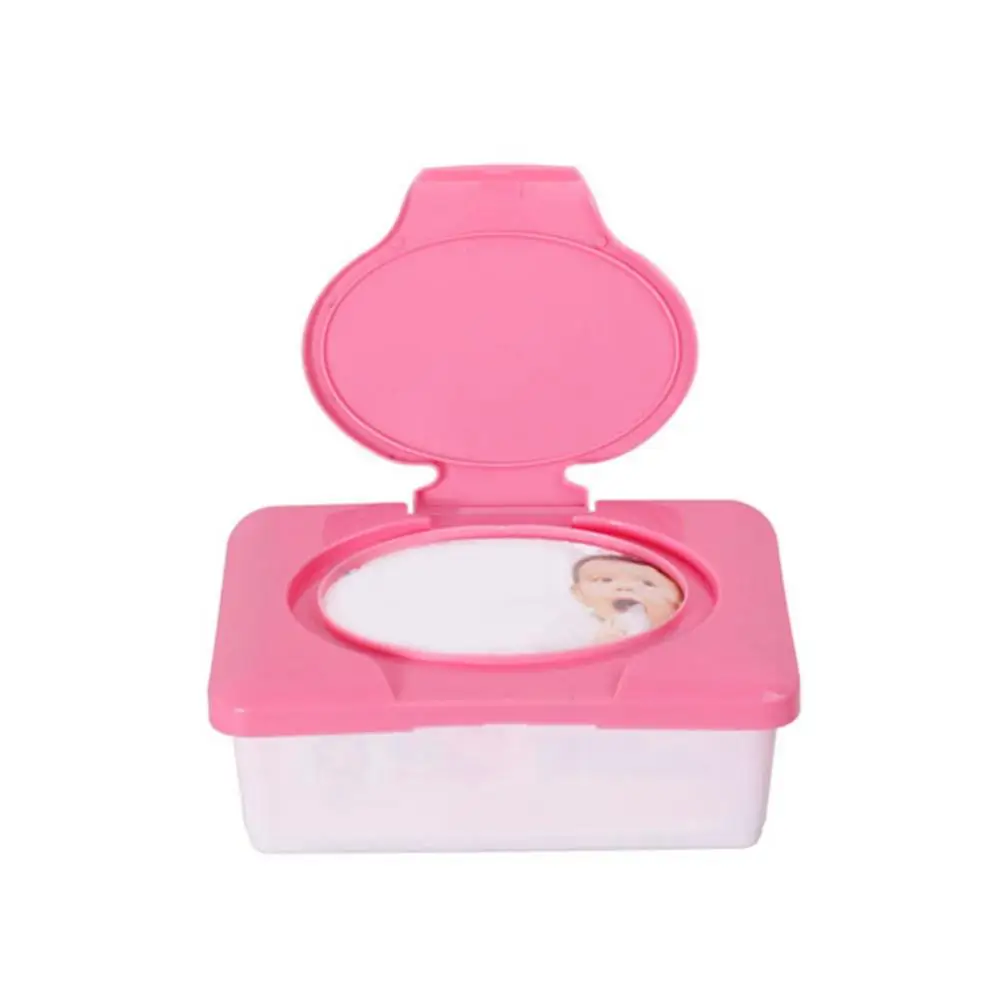 Wet Tissue Box Seal Baby Wipes Paper Storage Box Dispenser Holder Household Plastic Dust-proof Tissue Box with Lid 5