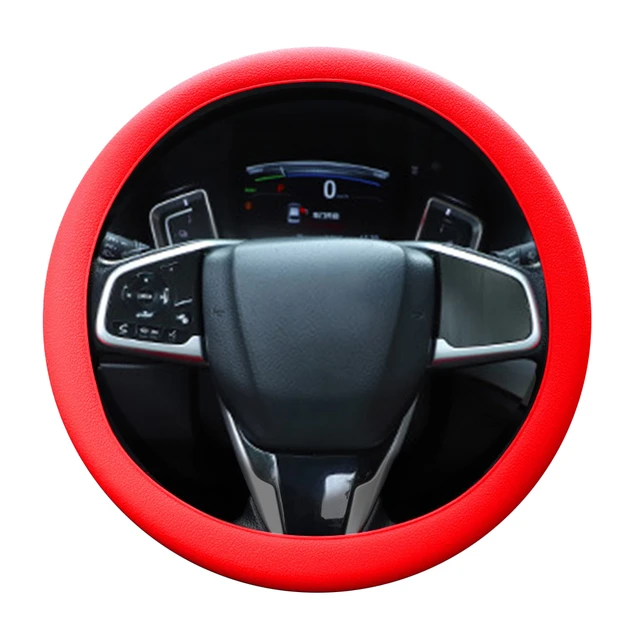 1pc Auto Car Silicone Steering Wheel Cover Non-Slip Thin Grip Grey For  13-16.5Inch Universal Interior Accessories - AliExpress