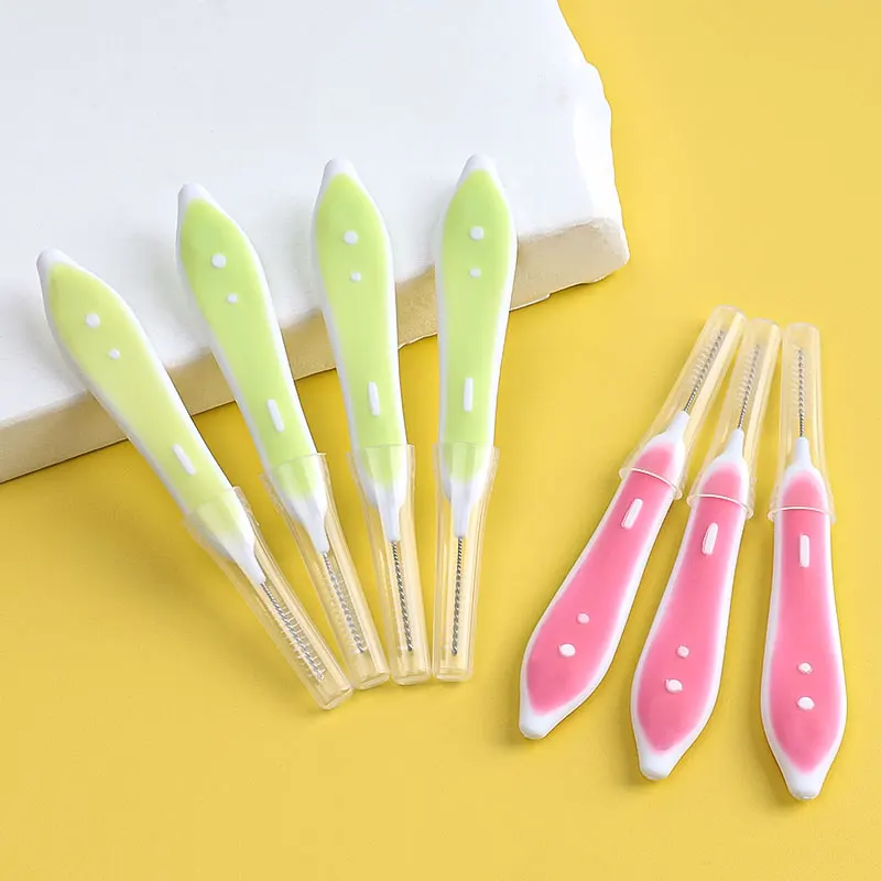 10Pcs 미니 눈썹 브러쉬 일회용 눈썹 리프팅 브러쉬 구부릴 수 있는 마이크로 속눈썹 브러쉬 애플리케이터 딥 클리닝 메이크업 도구