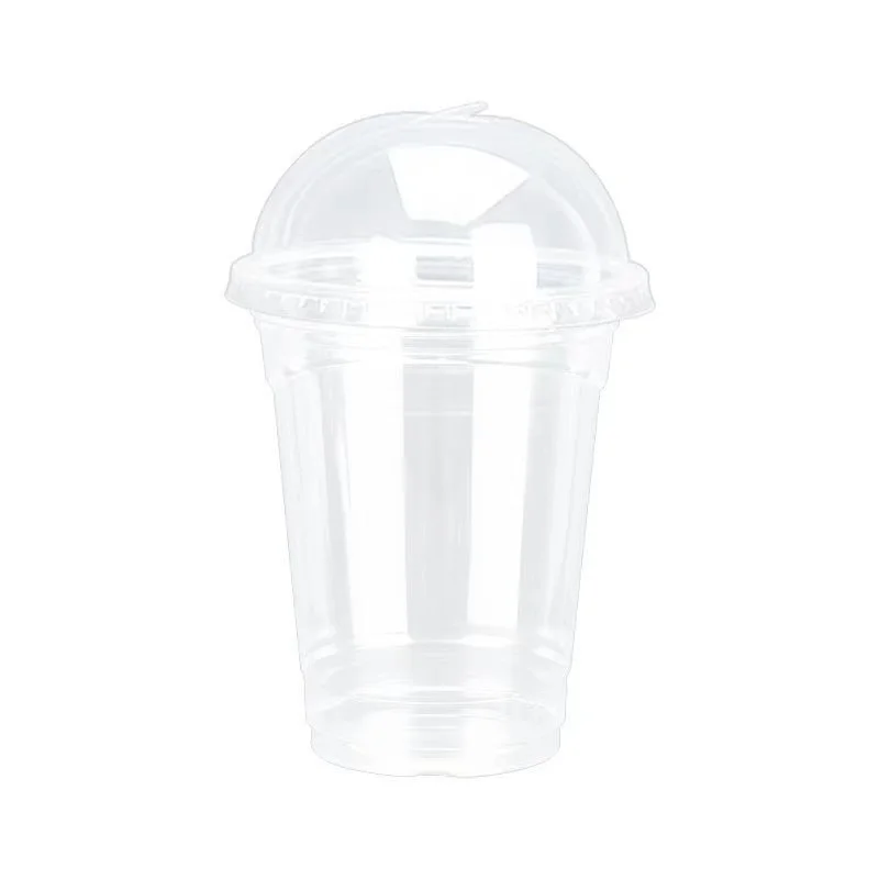 Fruit Cups Ice Disposable Bubble Tea Cup Smoothie Cold Drinking Cup Dome Lids 50Pcs plastic cups,disposable paper cups,plastic dessert cups,dessert cups