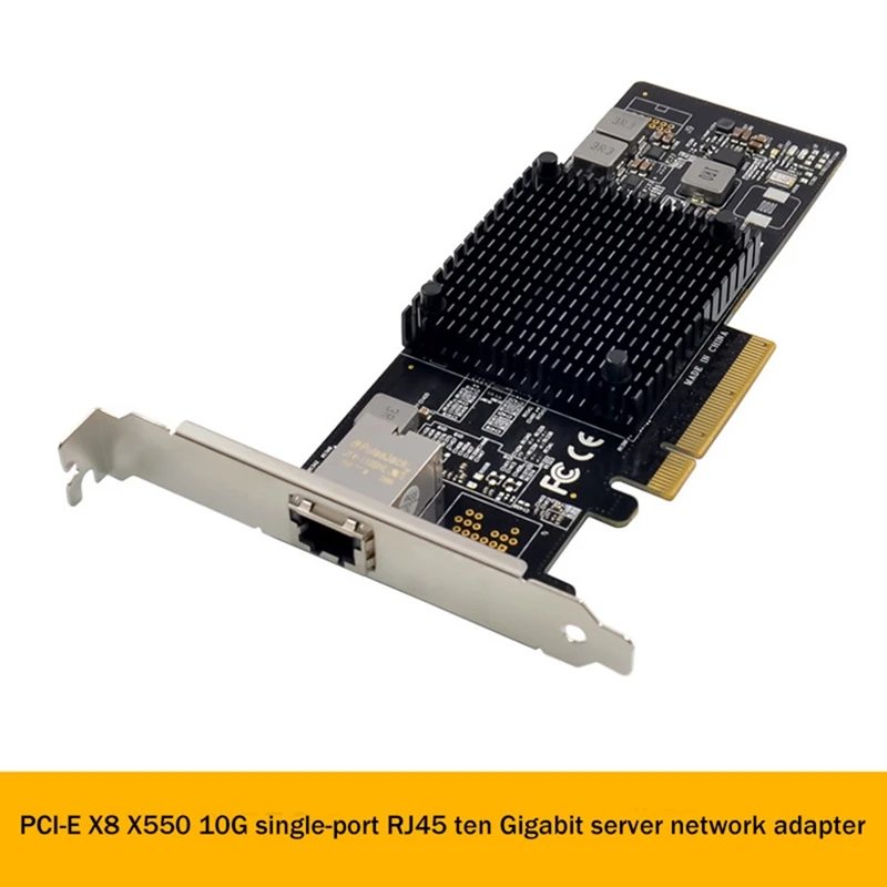 

X550-T1 Серверная сетевая карта PCI-E X8, однопортовая Серверная сетевая карта RJ45 10Gbe, конвергентный сетевой адаптер