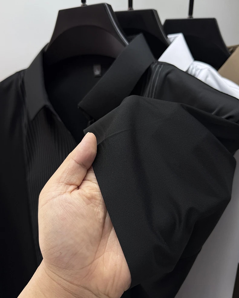 Personality striped patchwork short sleeve men polo shirt fashion brand letter embossed summer ice silk breathable trend T-shirt 17 Sab61af0da20948ea9979e900f5b0d175l