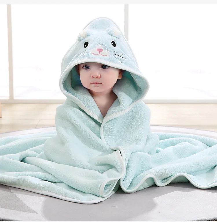 Newborn Baby Fleece Blanket Bath Towel for Girls