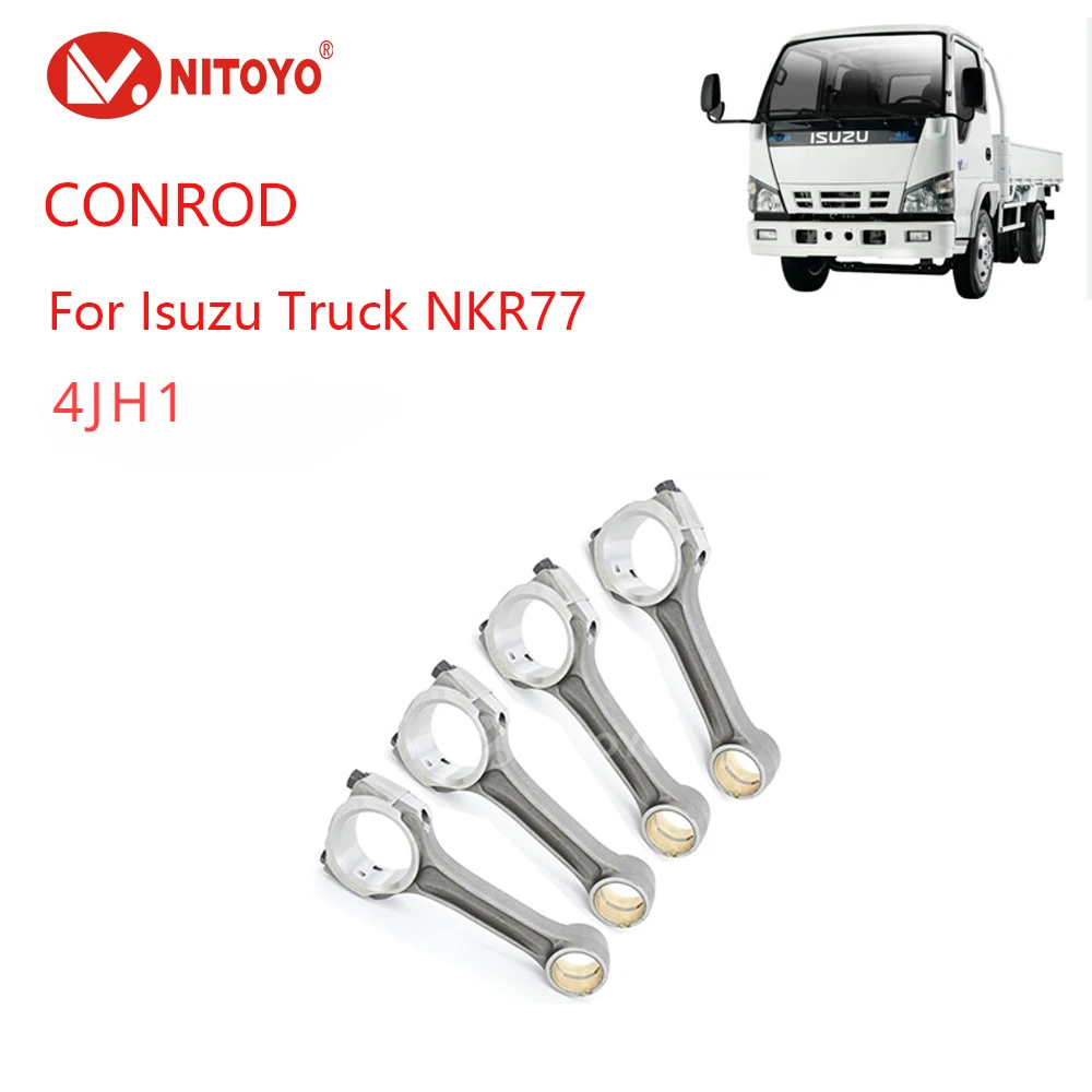 

NITOYO Connecting Rod 4JH1 4KH1 8980126022 8-98012602-2 Compatible with Isuzu Truck NKR77 Engine 4 Pcs
