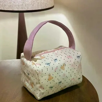 Borsa Tote con Orso Cartoonesco, Grande Capacità, Borsa per il Trucco, Borsa da Viaggio, Organizer per Toilette, Regalo