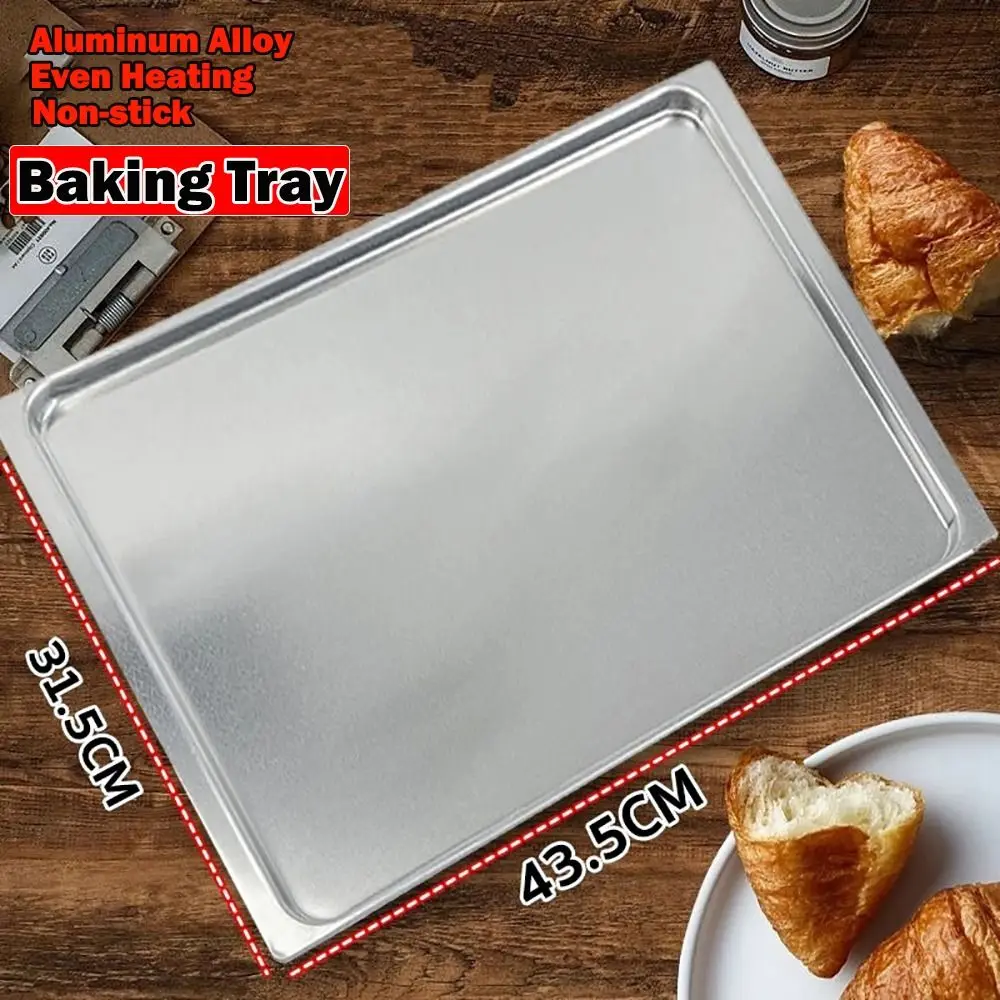 New 315*435mm Baking Tray Even Heating Aluminum Alloy Oven Tray Non-stick Baking Pan Bread Cake Tray Cookies Baking Tray