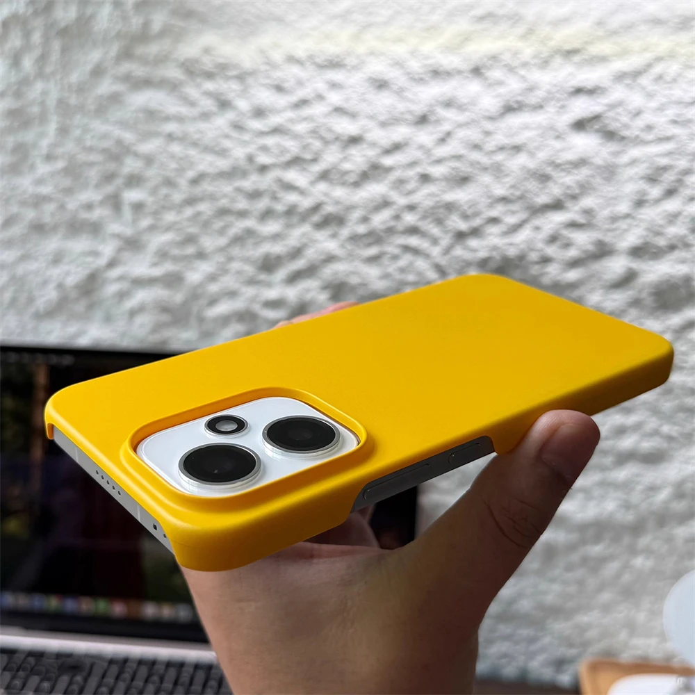 Ultra Thin Frosted Matte Anti-Fingerprint Phone Case - Solid Color Hard Shell