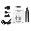 Kemei 4in1 Rechargeable Nose Trimmer Beard Trimer Men Micro Shaver Eyebrow Nose Hair Trimmer Nose and Ear Cleaner Grooming Set 6