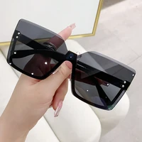 Lunettes De soleil sans bords pour femmes, Vintage, surdimensionnées, De luxe, Design à la mode, marque Gafas De Sol 1