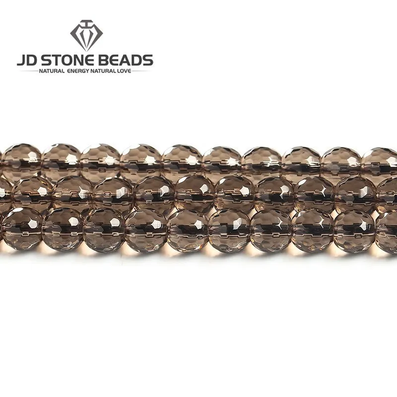 Synthetic Smoky Quartz Beads Round Brown Energy Crystal Loose Spacer Bead For Jewelry Making loose spacer beads quartz beads loose gemstone beads beads jewelry loose beads bead jewelry making