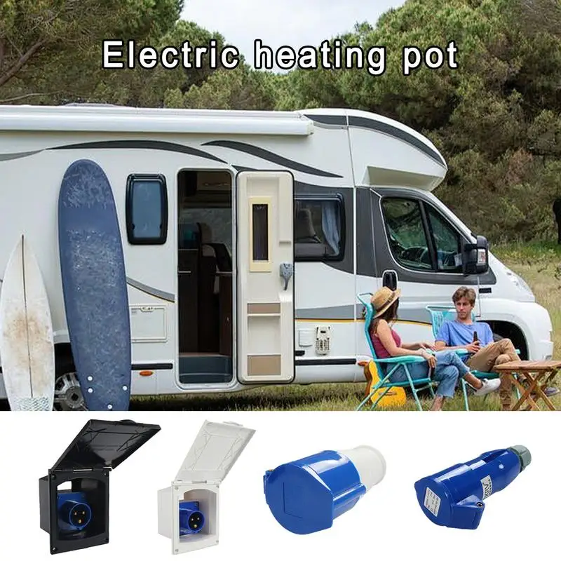 

Auto Waterproof RV Plug Outlet Box Lasting Performance Car Portable RV Stuff Accessories Electric Car Generator Optimal Security