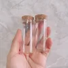 56 PCS Party Glass Bottle 26*30*70mm 30ml DIY Mini Glass Jars Cork Stopper Clear Small Jars Vials Wishing Message Bottles 1