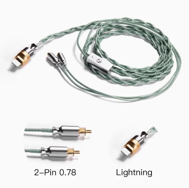 DD ddHiFi M120B 올인원 USB-C 및 Lightning 이어폰 업그레이드 케이블(MMCX 및 0.78), 무손실 디코딩 및 전화 통화 지원