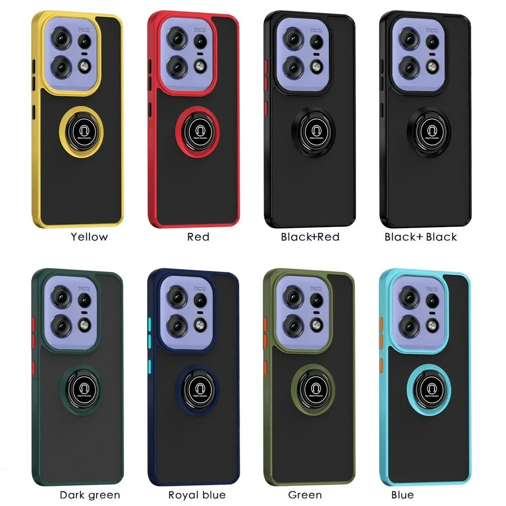 Durable Armor Matte Case with Magnetic Ring Holder Stand – Shockproof Protection