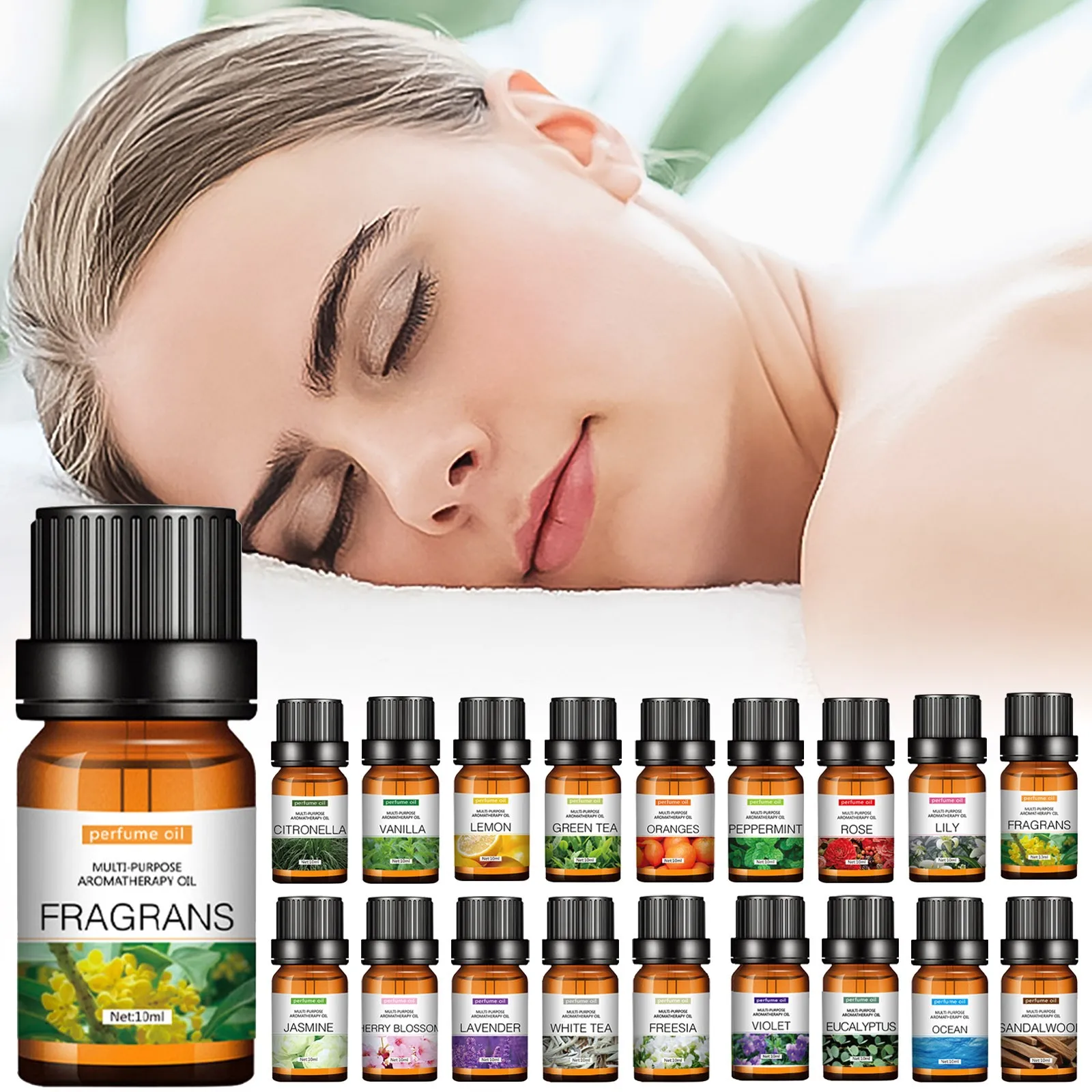 10ml Water-Soluble Aromatherapy Oil 19 Kinds of Scents Cozy Home Atmosphere Suitable for Humidifiers Flameless Diffusers home fragrance products