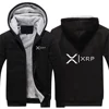 2025 Autumn Winter Mens Cryptocurrency Ripple XRP Logo Print Personality Patchwork Long Sleeve Cold Prevention Thickened Hoodies 6