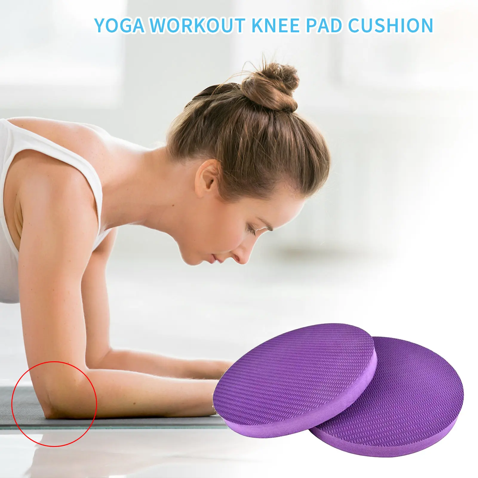 Foldable Round Yoga Knee Mat 15mm Thick Fitness Non Slip Mat Elbows Balance Support Pad Yoga for Fitness Exercise Sport