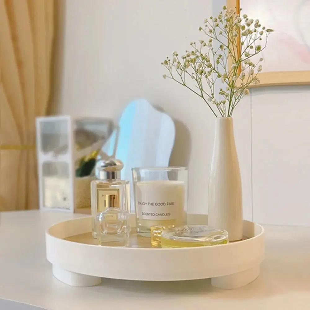 

Круглый поднос для хранения rotuneness, новый белый пластиковый поднос для ключей, домашний декоративный поднос для хранения для женщин