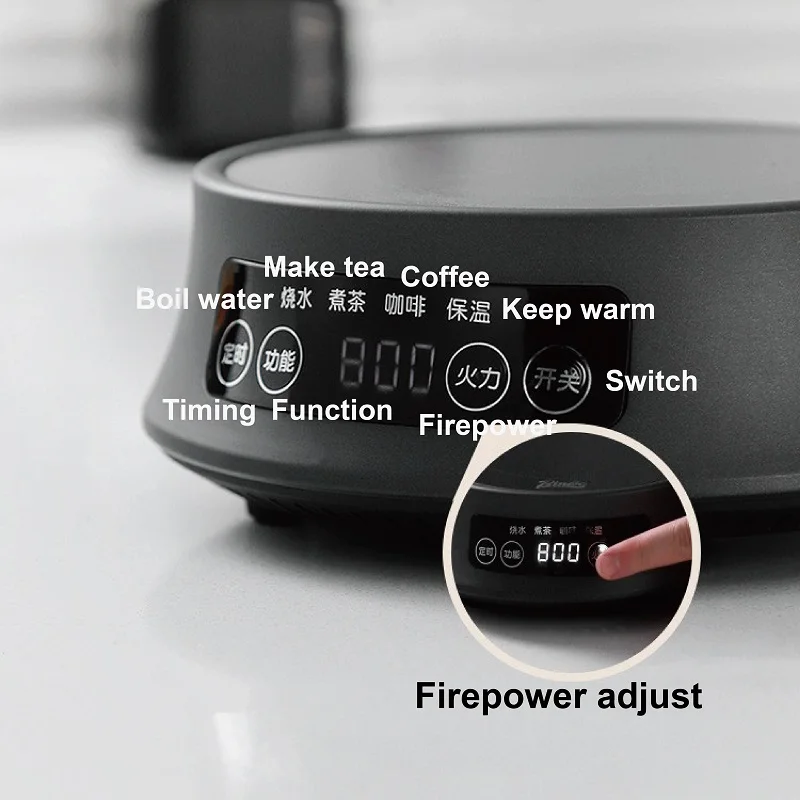 220V 800W Aluminum Alloy Electric Ceramic Tea Stove Home Smart Touch Multi-speed Temperature Control Coffee