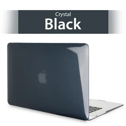 Sleek Crystal Laptop Case with Touch Bar Sleeve and Shell Cover - Retina A1502 A1425 (Crystal Black)