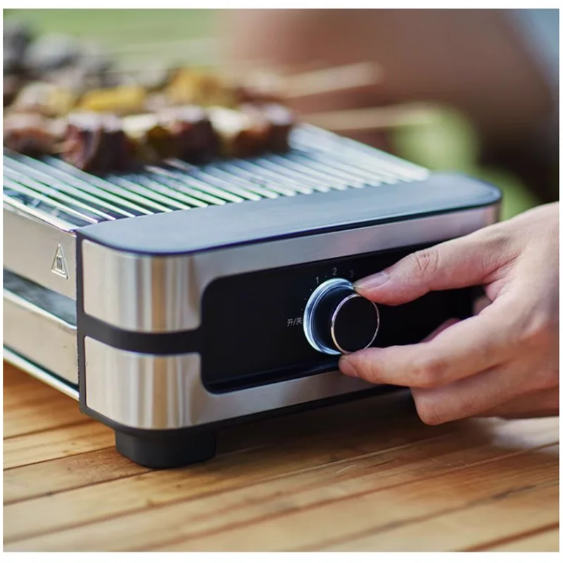 Electric Grill Household Indoor Barbecue Smokeless Grill Kebab Grill Griddle электро гриль для кухни Cbistecchiera Elettrica 2