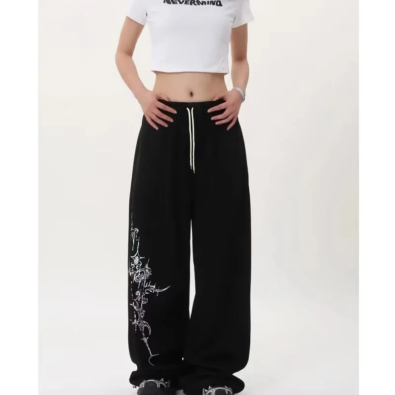 Trendige Street Dance Jazz Dance Hosen, lockere Hip-Hop-Sweatpants für Damen und Kinder, amerikanischer Retro-Stil, lockere Passform, Streetwear – Detail 8