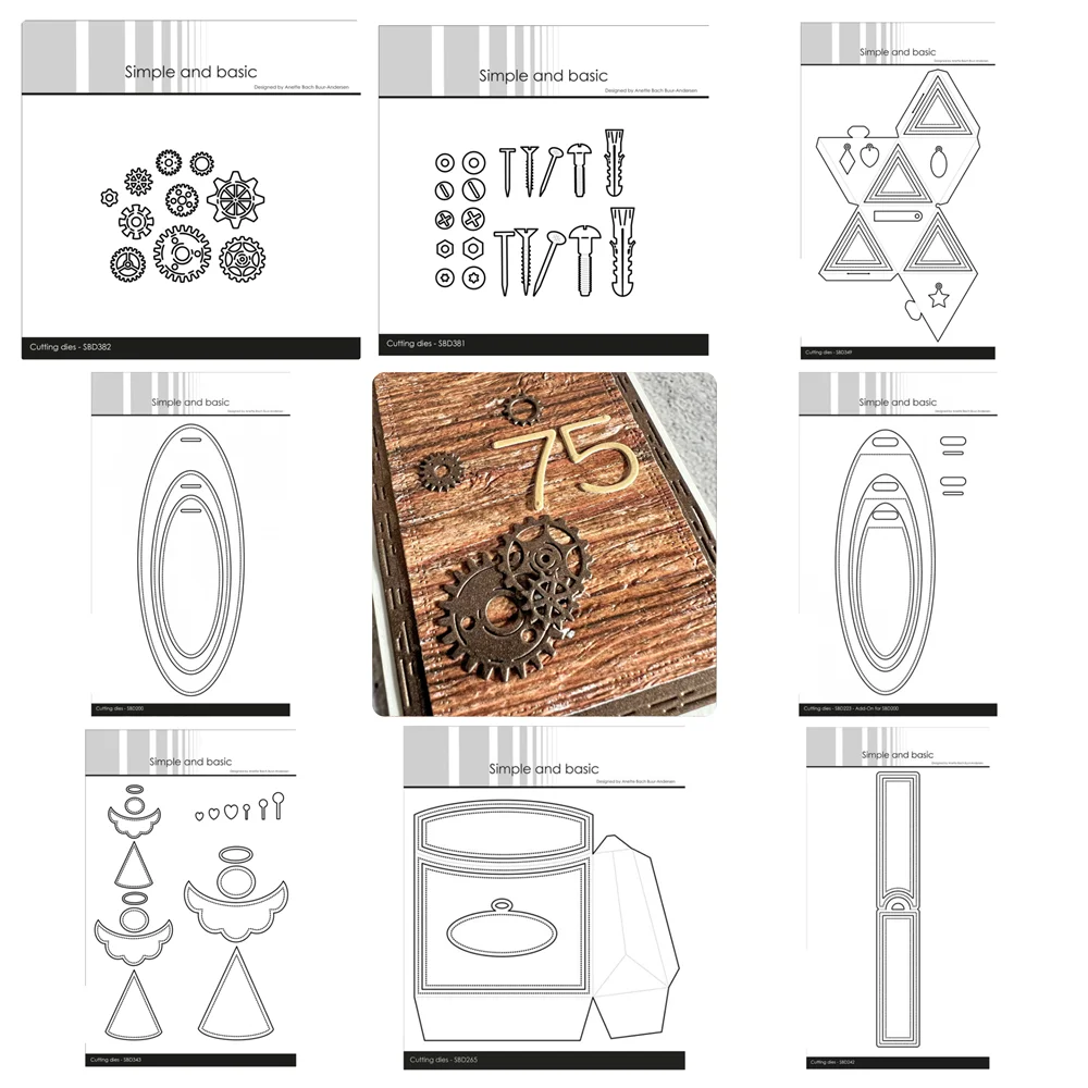 대형 삼각형 태그 선물 직사각형 엔젤 커팅 다이스 새로운 2025 크리스마스 스..