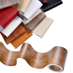 5cmx5M Imitation Wood Grain Furniture Repair Tape Self-Adhensive Duct Tape Floor Furniture Renovation Skirting Line Sticker Tape