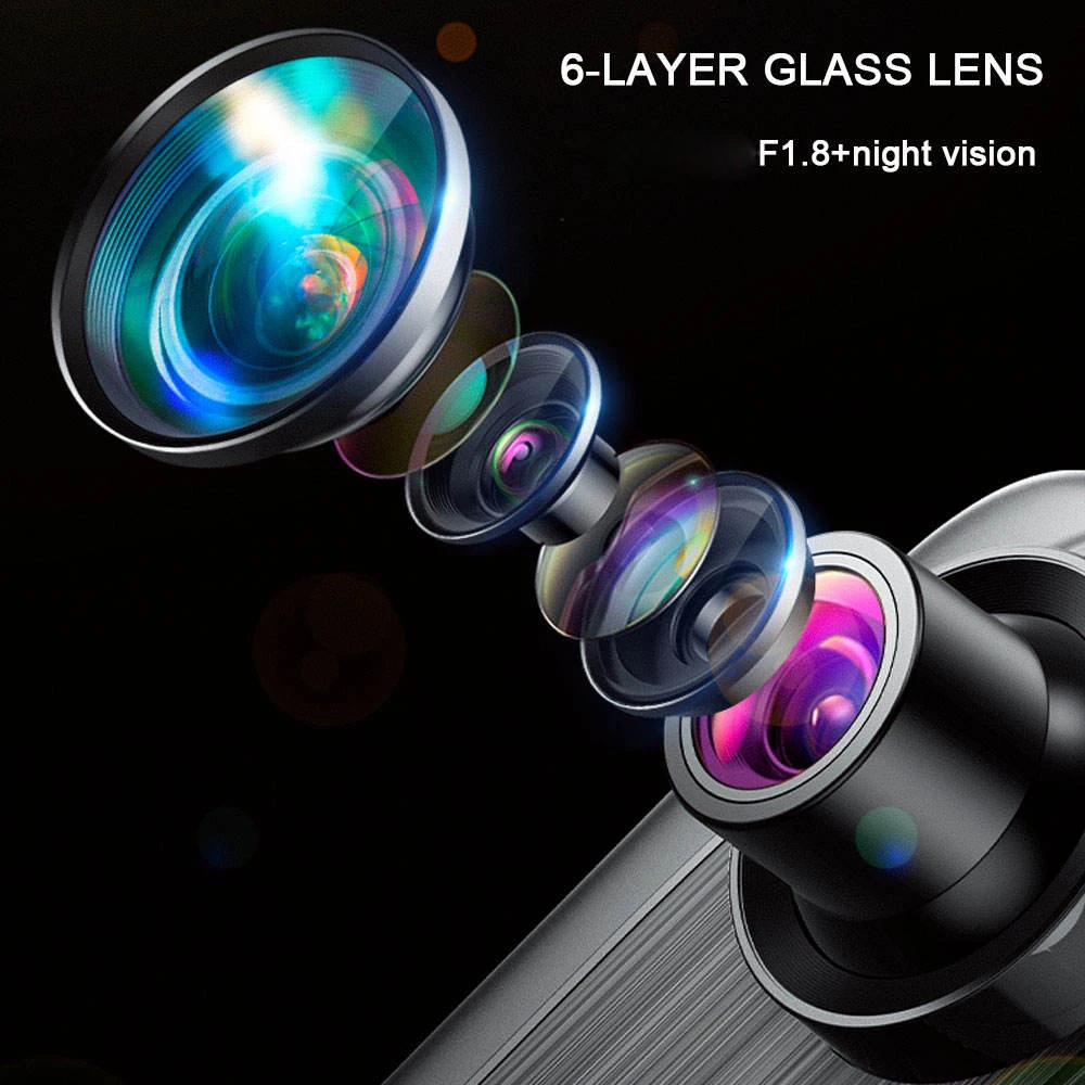 High-definition 1080P streaming car recorder, with an optional rear second camera and 32G memory card