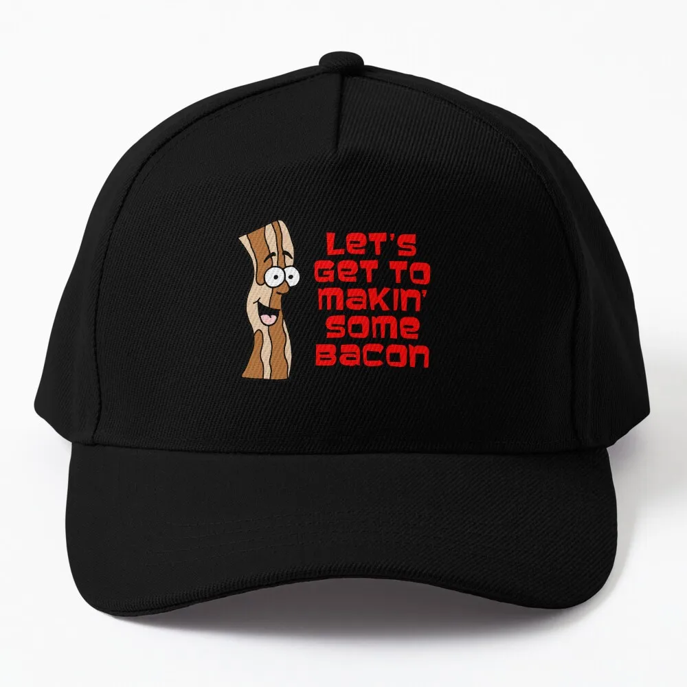 

Let's Get To Makin' Some Bacon Cartoon Baseball Cap Christmas Hats Hood Baseball Cap Men Women'S