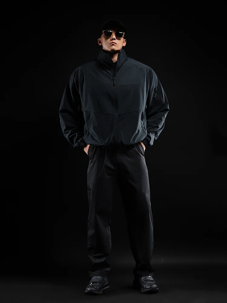 Monster Guardians 남성용 여름 UPF00 Cool Sensation 스탠드 칼라 지퍼 스포츠 자켓 아우터 통기성 자외선 차단