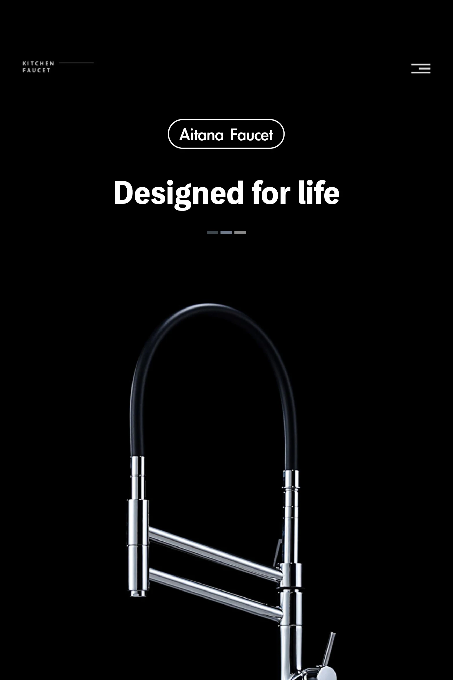 Description Picture 6 of itemLuxury chrome brass kitchen faucet with single handle for hot and cold water, simple design, large-sized pull-out sink Mixer