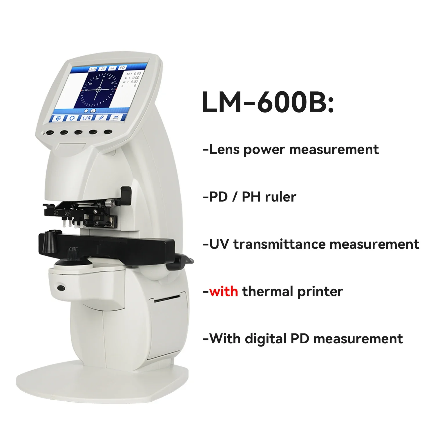 Frontofocomètre Numérique Automatique - Mesure PD UV, écran Tactile 5,7" - Neuf, Garantie 18 Mois
