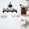 Impressive Metal Coffee Cup Rack. Wall-mounted decor. Coffee bar organizer. Storage and display. Hooks for your mugs. 1